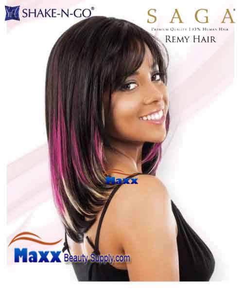 MilkyWay Saga Remy Human Hair Piece - Jazz Up Accent Colors 14"
